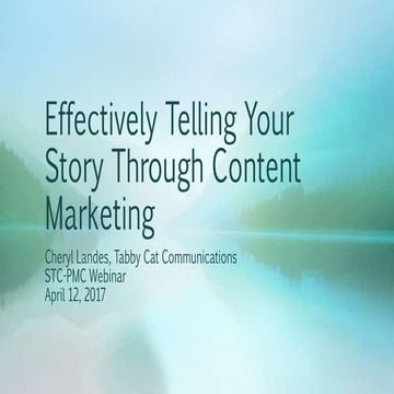 Effectively Telling Your Story through Content Marketing
