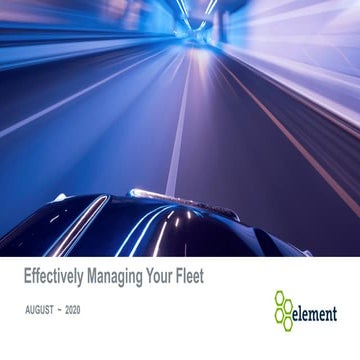 Effectively Managing Your Fleet 