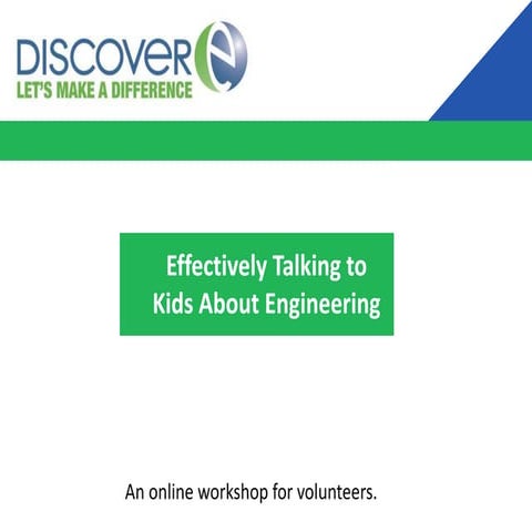 Effectively talking to kids about engineering