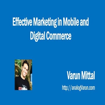 Effective marketing in mobile and digital commerce