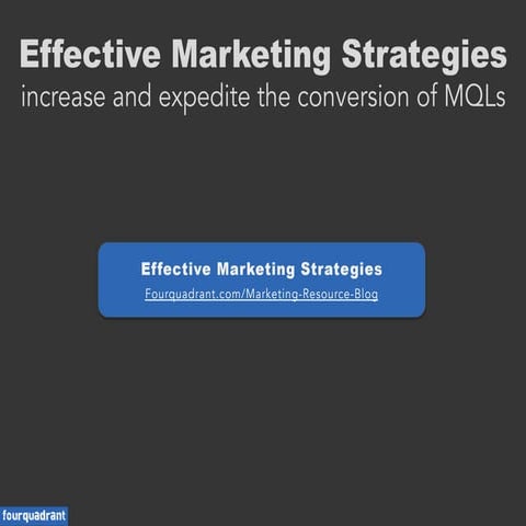 Effective Marketing Strategies 