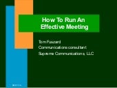 How to run an effective meeting