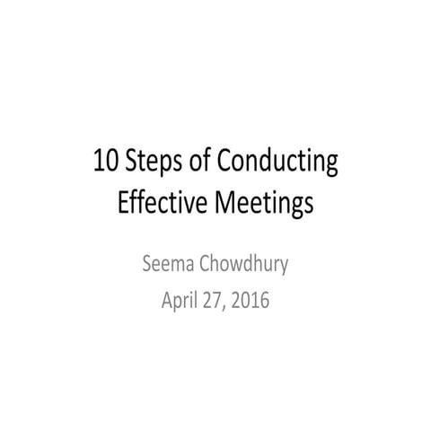 Effective Business Meetings