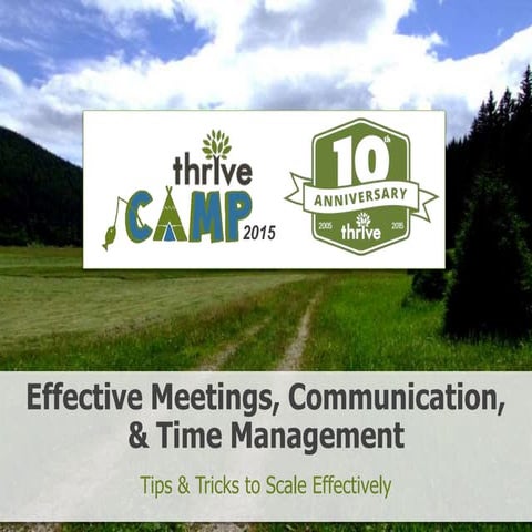 Effective Meetings &  Time Management