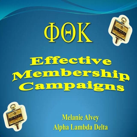 Effective membershipcampaigns melanie