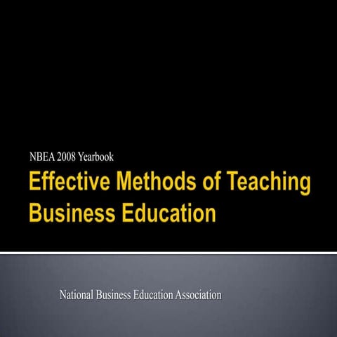 Effective methods of teaching business education