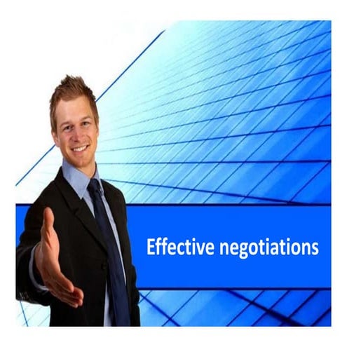 Effective Negotiations
