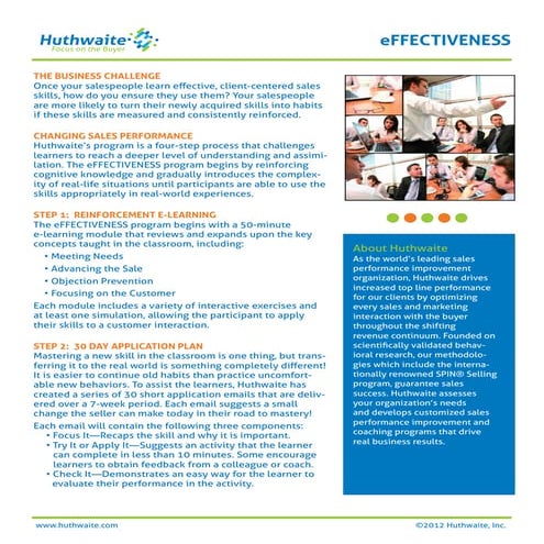 Huthwaite E ffectiveness