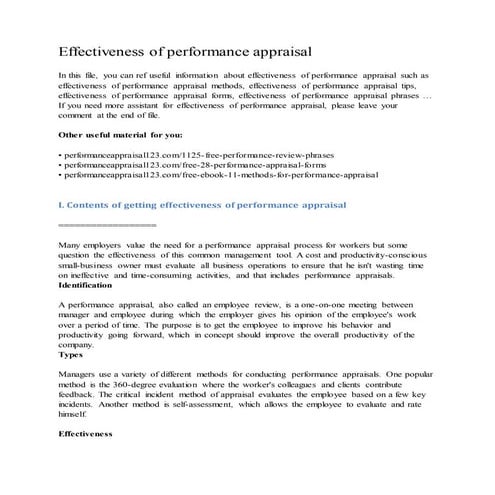 Paired comparison method of performance appraisal | DOCX