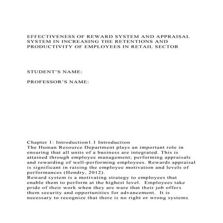 To assess the impact of performance management system on employee ...