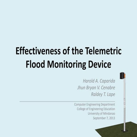Effectiveness of the telemetric flood monitoring device