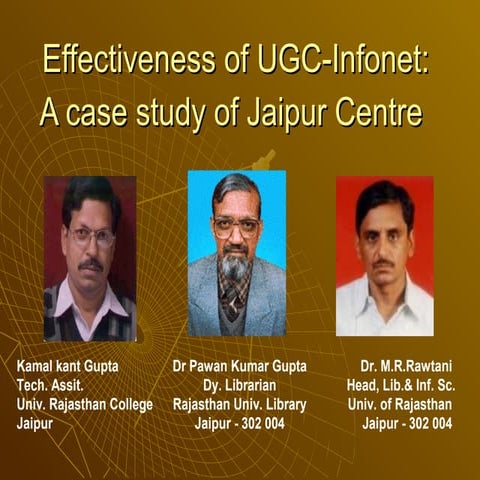 Effectiveness of ugc infonet