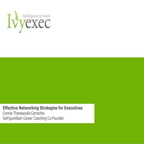 Effective Networking Strategies for Executives - Ivy Exec