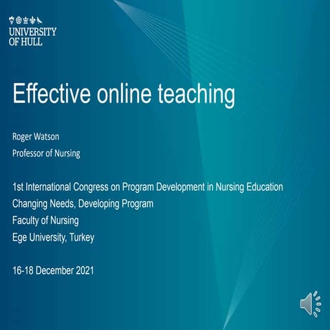Effective online teaching | PPTX