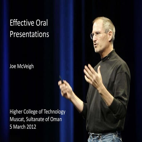 Effective oral presentations