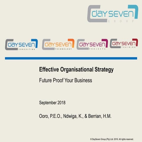 Effective organisational strategy