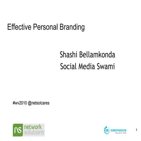 Effective Personal Branding