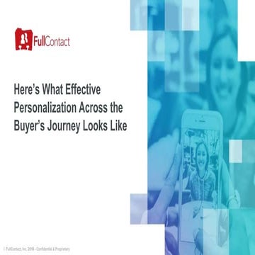 Effective personalization across the customer journey