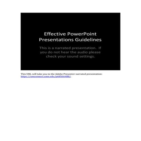 Effective power point presentation guidelines