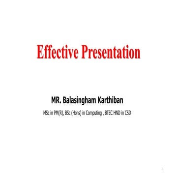 Effective presentation