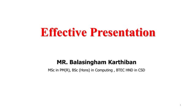 Effective presentation