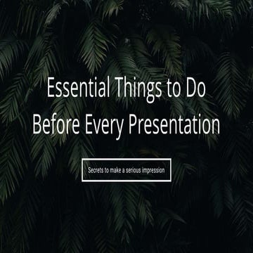 Effective presentation