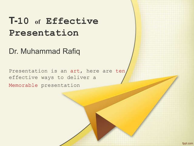 Effective presentation rule