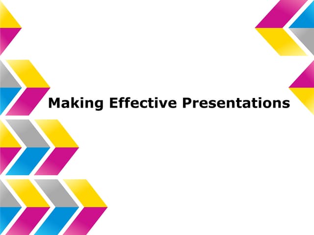 Effective presentation skills