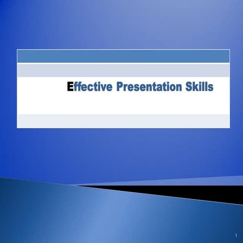 Effective presentation skills | PPT
