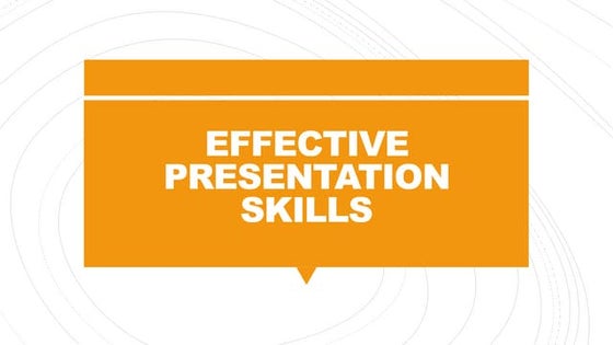 Effective Presentation skills | PPT