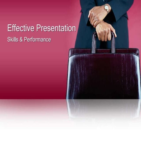 Effective presentation skills & performance | PPT image.