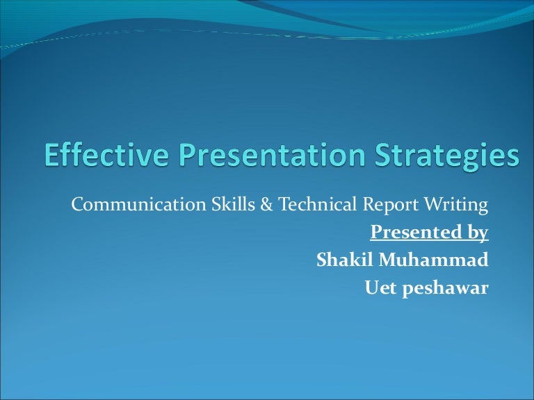 Effective Presentation Strategies