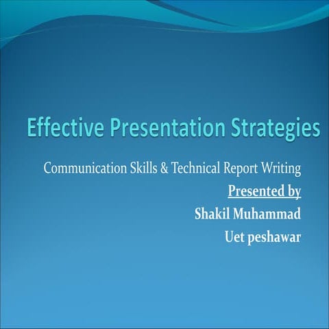 Effective presentation strategies