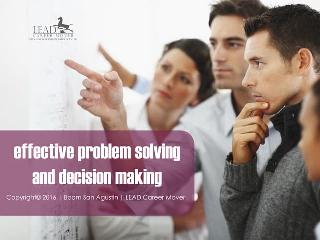 Effective Problem Solving and Decision Making