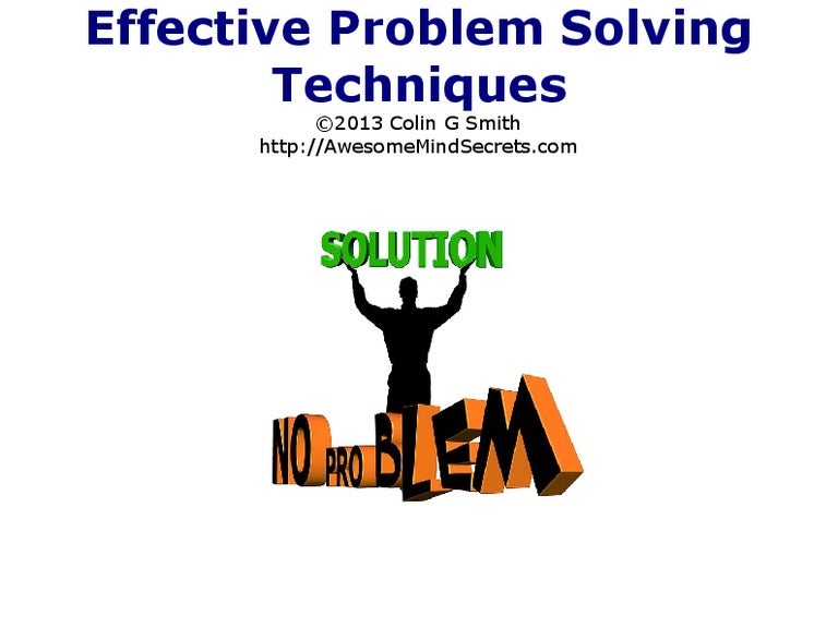 Effective Problem Solving Techniques