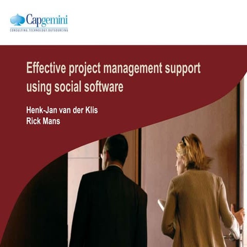 Effective Project Management Support Using Social Software
