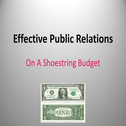 Effective pr strategies on shoestring budgets