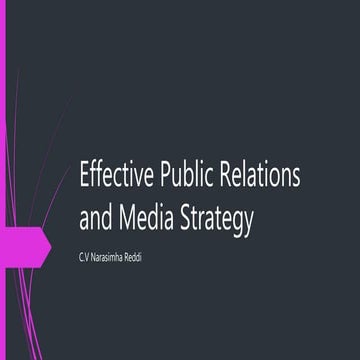 Effective public relations and media strategy | PPTX