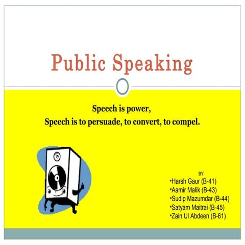 Effective public speaking