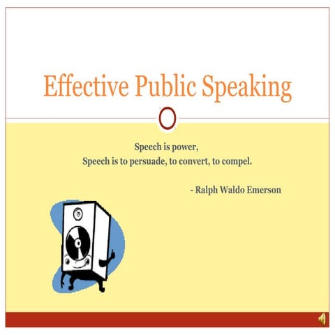 Effective public speaking
