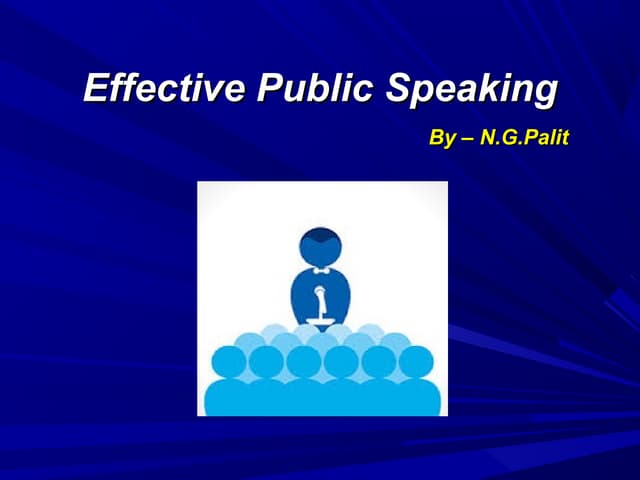 Effective public speaking