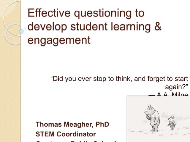 Effective questioning
