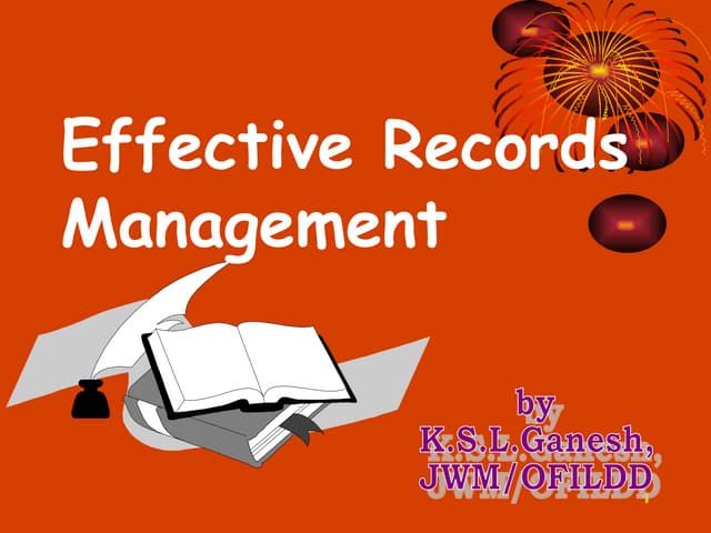 FUNDAMENTAL OF RECORDS MANAGEMENT -Notes TOPIC 2 ..pptx