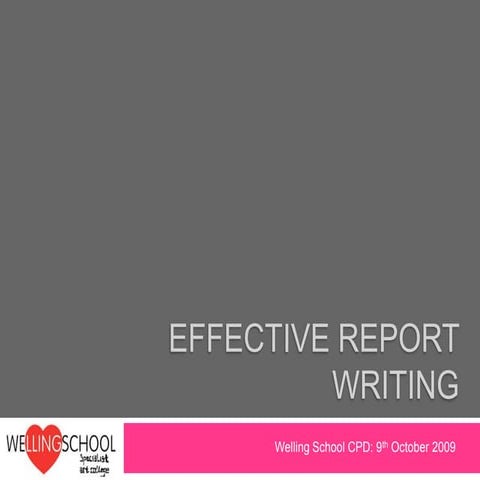 Effective Report Writing