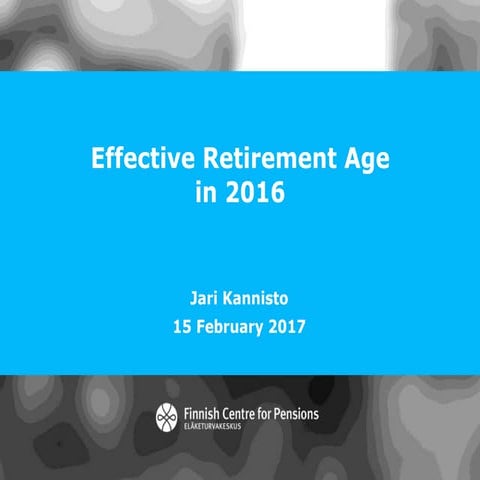 Effective retirement age in 2016