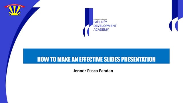 Effective slides presentation