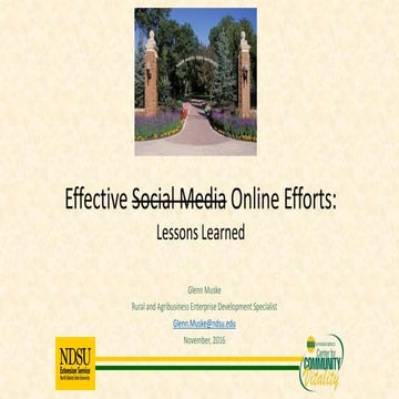 Effective Social Media   Lessons Learned