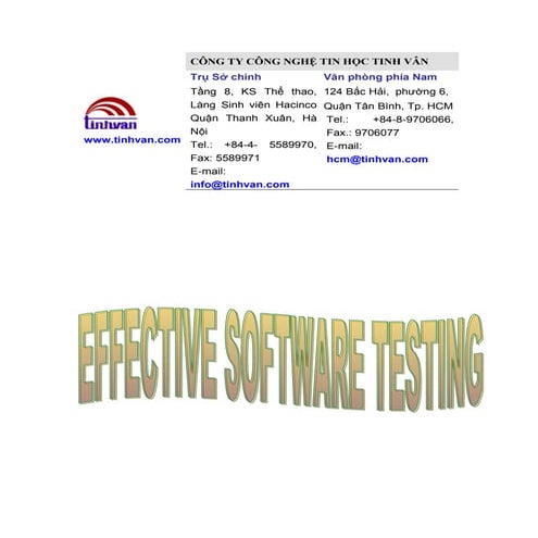 Effective software testing