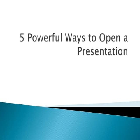 Effective speech opening and closing