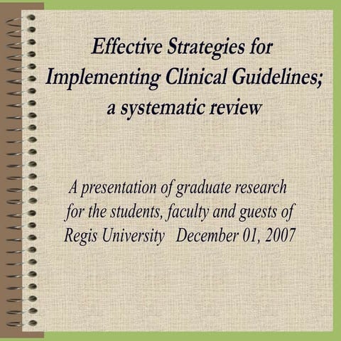 Effective strategies for